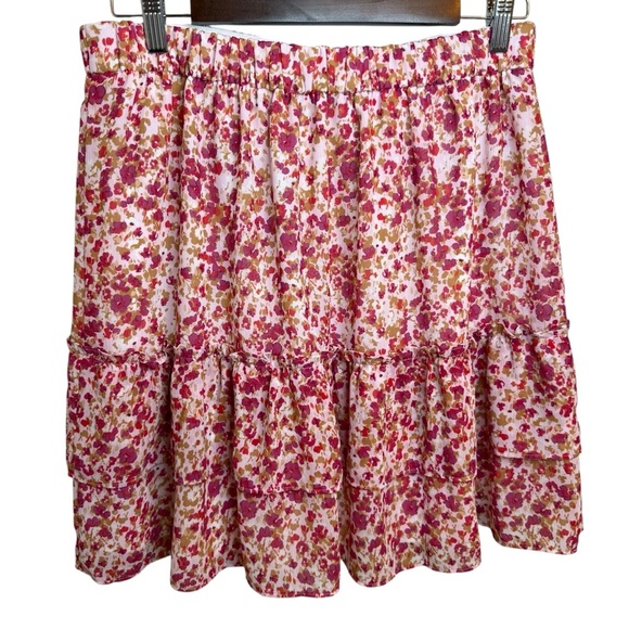 J. Crew Dresses & Skirts - J. Crew | Pink Floral Tiered Mini Skirt